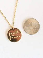 Load image into Gallery viewer, Faith over Fear gold charm necklace
